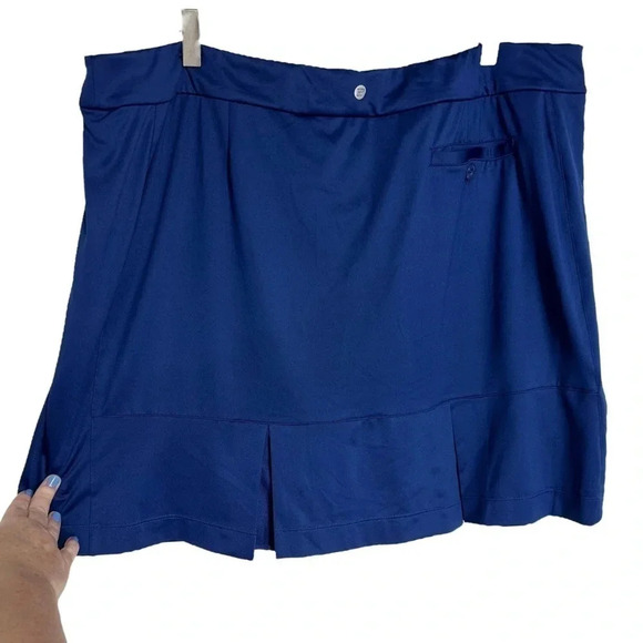 EPNY GOLF‎ XXL blue pull on moisture wicking golf skort back mesh pleat New - Picture 3 of 8
